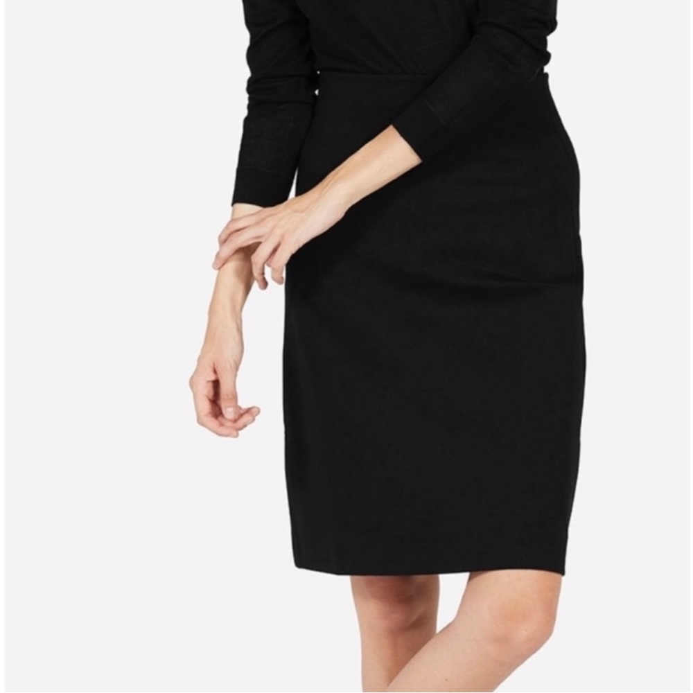 EVERLANE Black Ponte Skirt - Picture 2 of 9